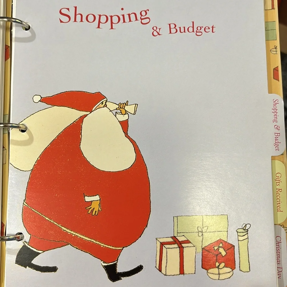 NEW Vintage 2001 3-Ring Christmas Organizer